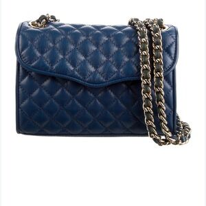 Rebeca Minkoff Blue Leather Quilted Shoulder or Crossbody Bag with dust bag